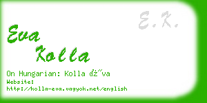 eva kolla business card